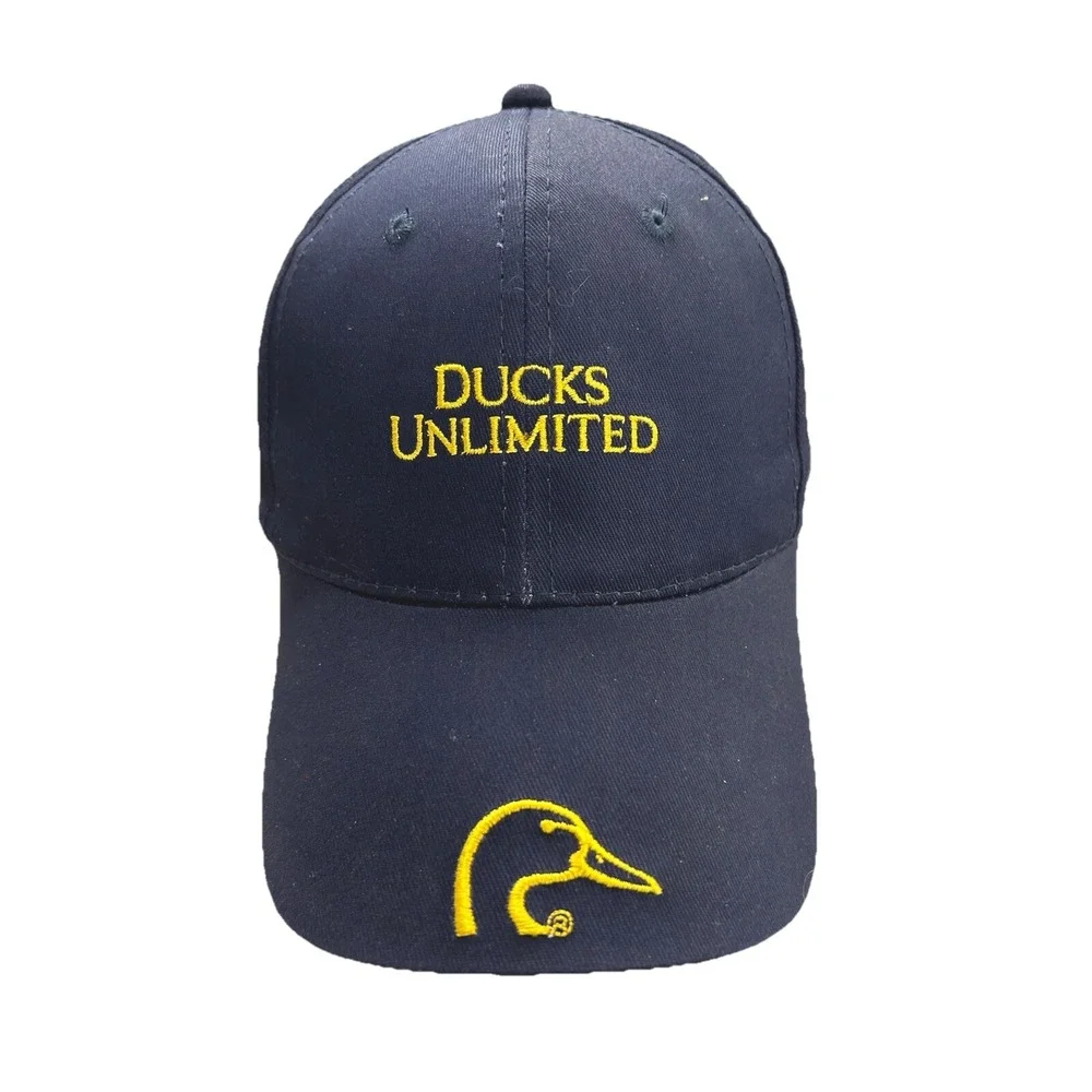 Ducks Unlimited Hat‎ Cap Strap back Hunting Fishing Outdoors Nature Blue Logos